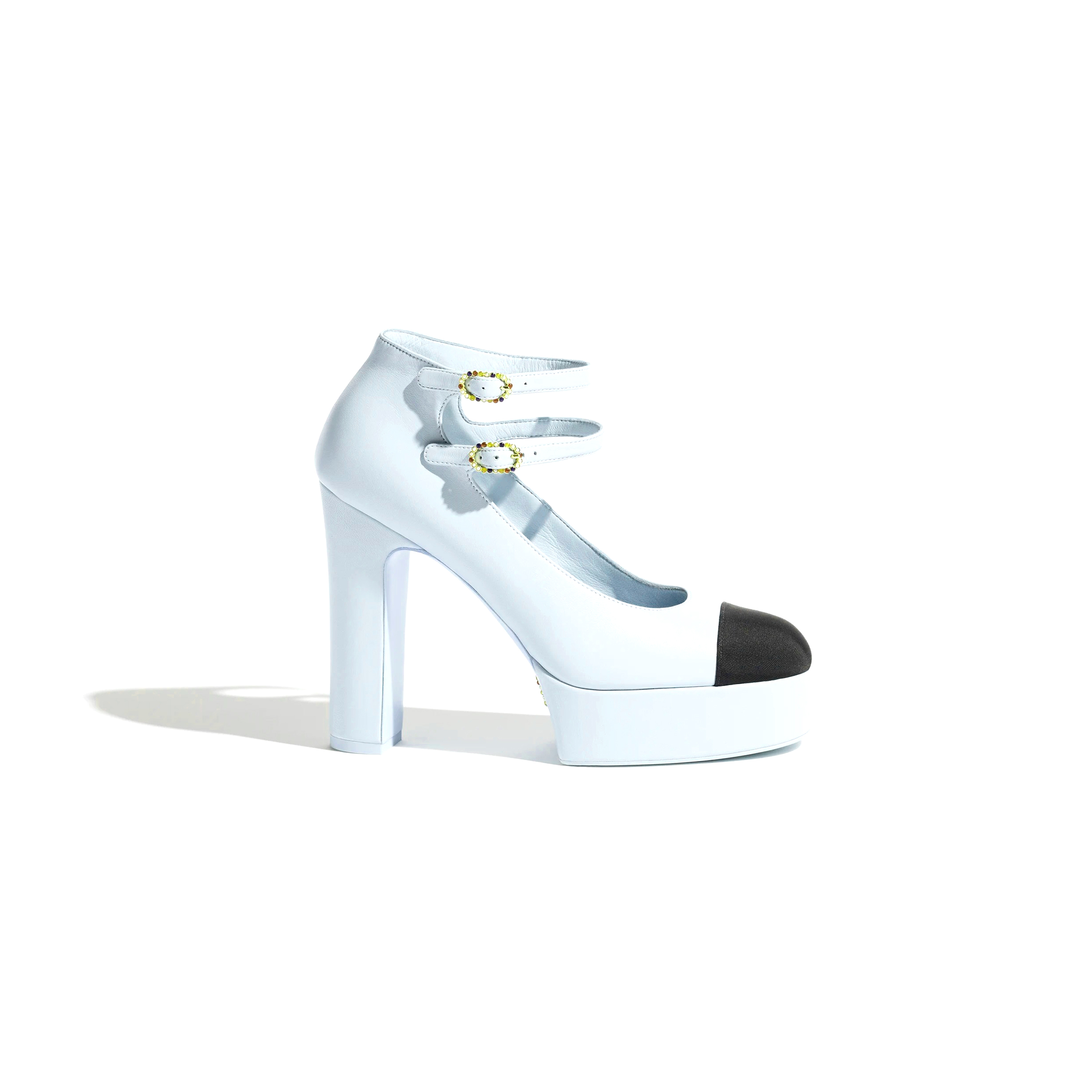 CHANEL LAMBSKIN CHUNKY HIGH HEELS G46433